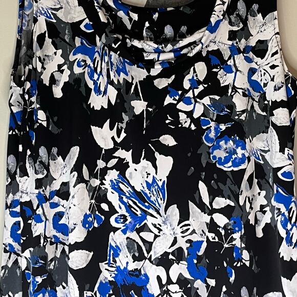 Ellen Tracy Blue / Black / White Tank Top Size XL - Picture 8 of 12